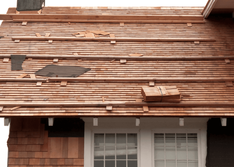 Installing the Cedar Shakes