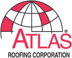 atlas Logo of Atlas Roofing Corporation featuring a stylized red and black globe above the word ATLAS in large red letters and ROOFING CORPORATION in smaller black letters below.